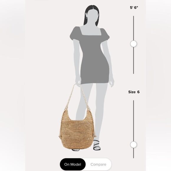 NWT Florabella Coachello Bag Natural raffia tan tote beach summer Revolve $194 - Picture 4 of 16